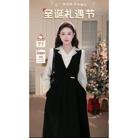 鹿向南「春日序曲」法式衬衫背心裙套装女秋冬2024新款气质连衣裙QYM002442/QYM002446