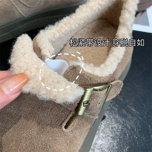 爆好穿！2025加绒保暖羊羔毛勃肯鞋女百搭休闲圆头毛毛鞋冬季新款！ 商品图3