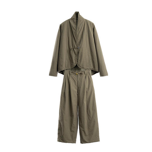 绽放811-812朵/慢行·设计感新中式立领短款棉服宽松直筒棉裤套装 商品图4