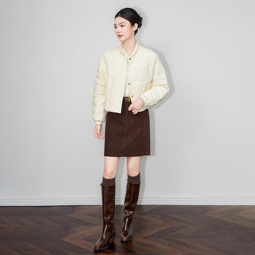 90白鸭绒短款羽绒服外套防风保暖立领减龄WLZD2514203 商品图2