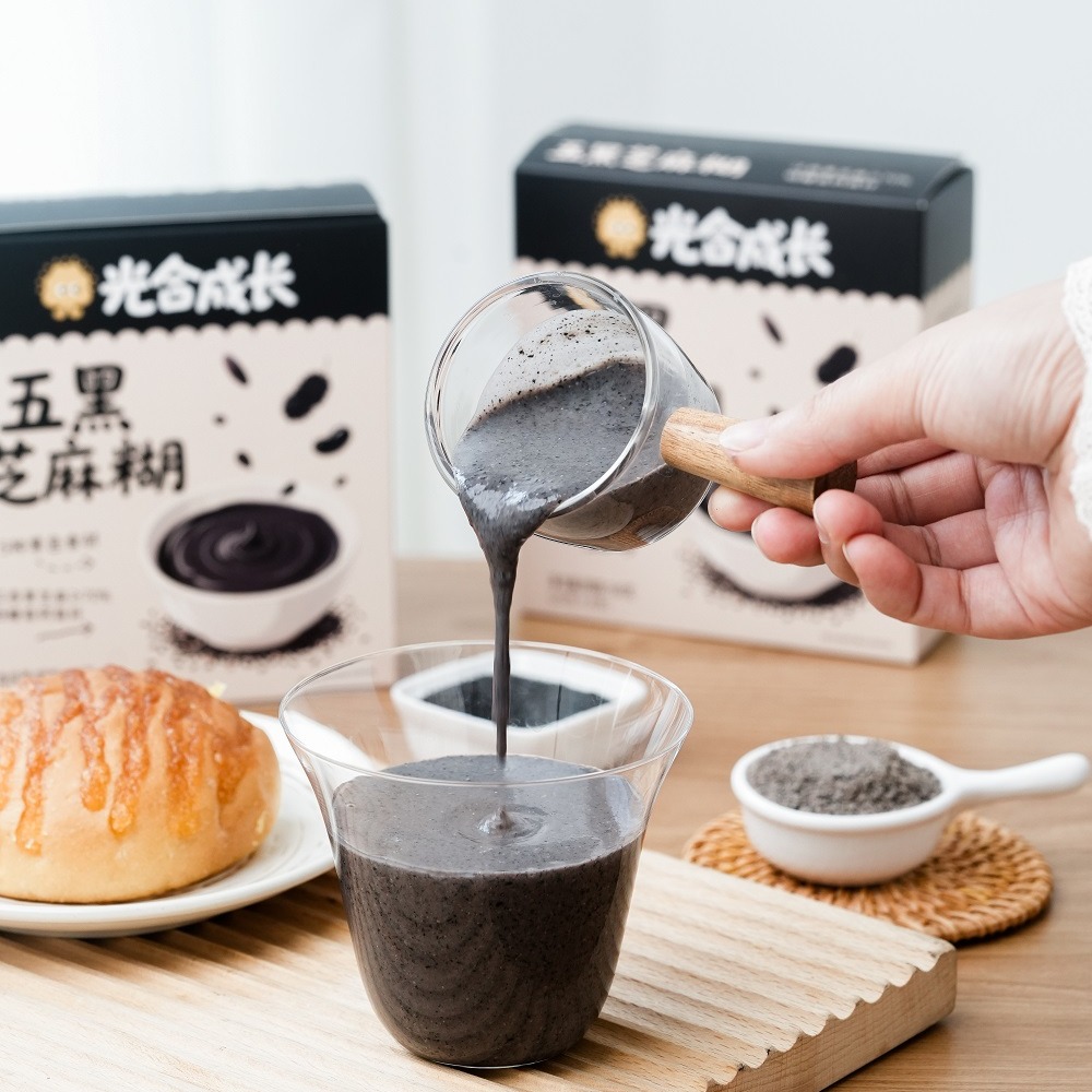 光合成长五黑芝麻糊|以黑养黑，香浓好喝暖呼呼，饱腹又营养
