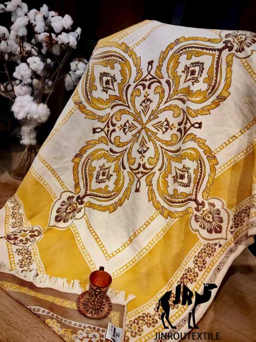 金柔·石榴花披肩/盖毯150*120  可以当披肩也可以当盖毯 柔软亲肤 商品图1