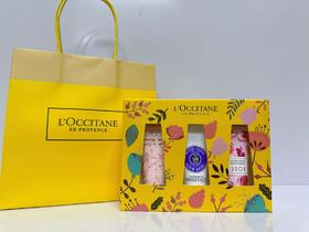 欧舒丹  护手霜身体乳三件套新包装 玫瑰30ml+樱花30ml+乳木果30ml（赠礼袋）