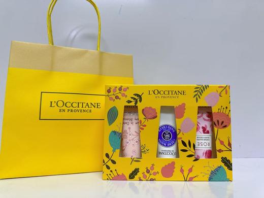 欧舒丹  护手霜身体乳三件套新包装 玫瑰30ml+樱花30ml+乳木果30ml（赠礼袋） 商品图0