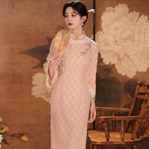 倒大袖国风中式长款改良旗袍年轻款SC18748 商品图3