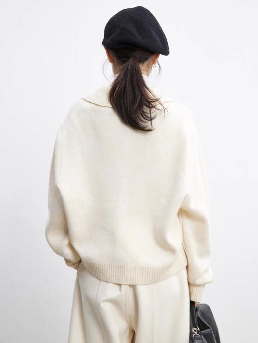 步履不停/5D13308C/翻领波点毛衣开衫 商品图3