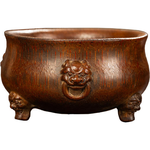 清	竹雕兽耳三足香炉 商品图5