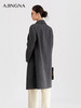 【商场同款】阿菁娜冬季新款长款双排扣羊毛呢子大衣西装领通勤休闲两穿A30D511086 商品缩略图1
