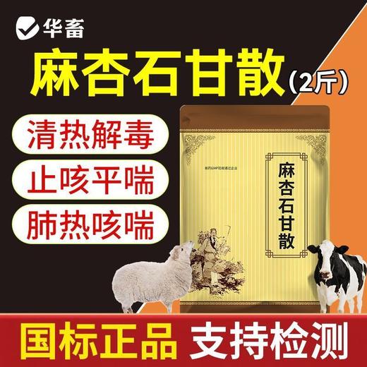 华畜麻杏石甘散兽用兽药猪药猪用牛羊鸡药肺炎咳喘清肺止咳呼吸道 商品图0