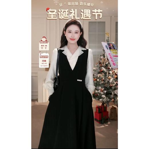 鹿向南「春日序曲」法式衬衫背心裙套装女秋冬2024新款气质连衣裙QYM002442/QYM002446 商品图2