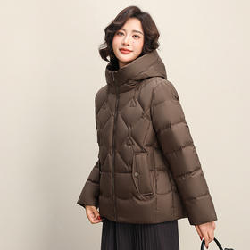 女士19031连帽短款羽绒服 90鸭绒（常熟羽绒服工厂购 ）