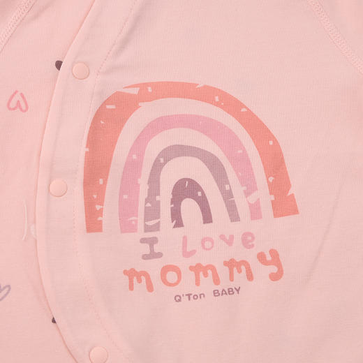 棉果果春季新品女宝卡通可爱5A抗菌纯棉爬衣偏襟连体衣M121720226012 商品图3