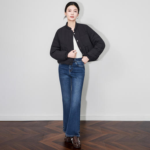 90白鸭绒短款羽绒服外套防风保暖立领减龄WLZD2514203 商品图3