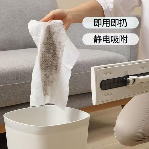 【平板除尘拖】美丽雅静电除尘纸拖把一次性家用新款擦地免洗平板拖布吸尘干湿巾 商品图2