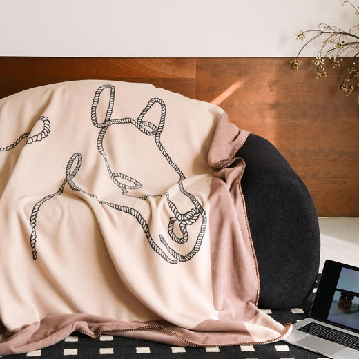 自然醒老钱风爱马仕风双面绒毛毯国王小马系列MT 商品图8