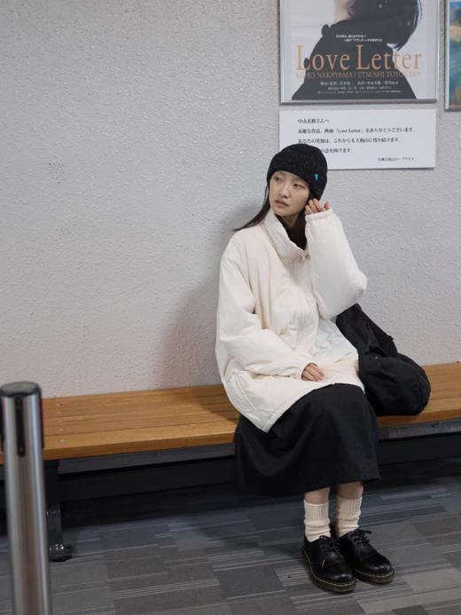 步履不停/5D25010C/100羊毛填充超轻保暖立领中长款棉服 商品图2