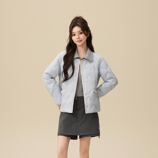 女士1002泡芙羽绒系列 圆领轻薄羽绒服 90鸭绒（常熟羽绒服工厂购） 商品图7