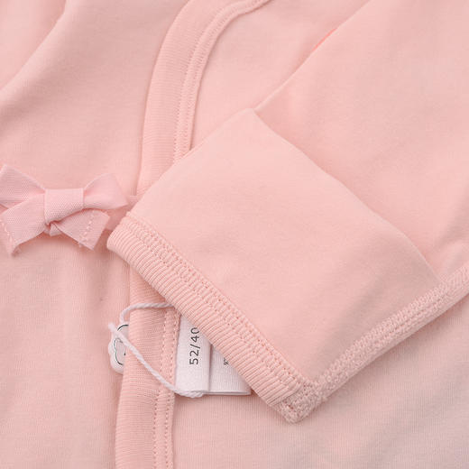 棉果果春季新品女宝立体图案5A抗菌纯棉长袖半背衣M121110226009 商品图5