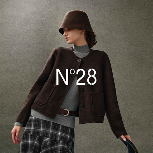N°28【颗粒羊绒】毛呢外套女秋季高级感绵羊毛上衣8855A1D721 商品图3