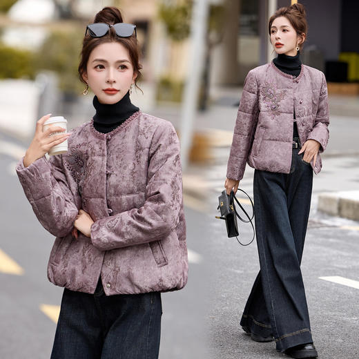 新中式国风棉服，洋气显瘦短款羊毛棉小棉袄HR-SHIY2651 商品图2