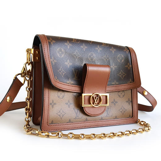 【95新】LV路易威登DAUPHINE系列M44391中号老花达芙妮链条包单肩包女士181125AK03 商品图2
