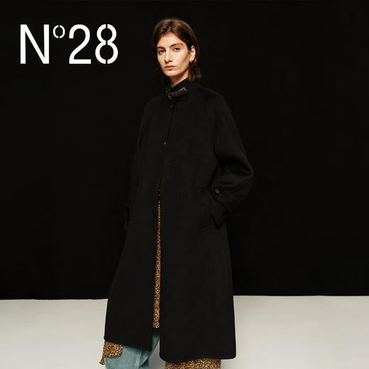 N°28 冬款山羊绒毛呢大衣宽松廓形长款过膝呢子外套8855A1D599  商品图1