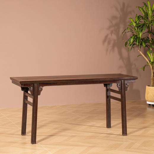 清	红木夹头榫如意云纹平头案 商品图4