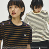 CryingCenter 女款正肩圆弧钉珠条纹短袖 哭喊中心 商品缩略图0
