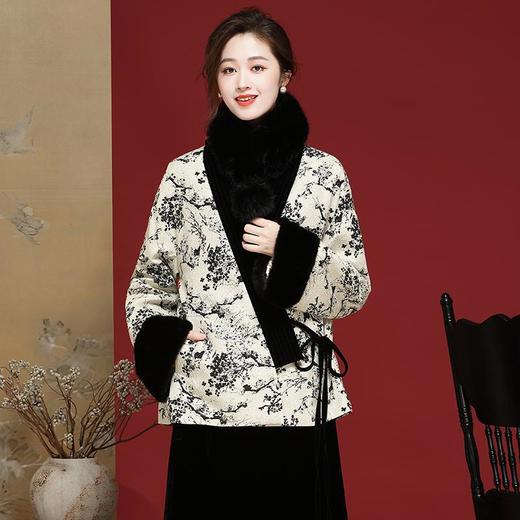 新中式国风羽绒服，冬款中国风提花长袖百搭款OY24390 商品图0
