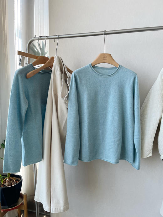 【体验羊绒】噢蜜ooomeooo冰雪蓝羊绒衫 商品图4