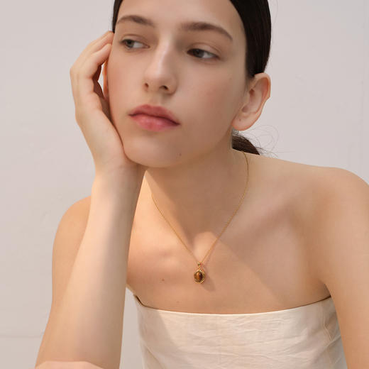 【微信专享款】ARSIS｜秘密花园系列 虎眼纳财吊坠项链 商品图5