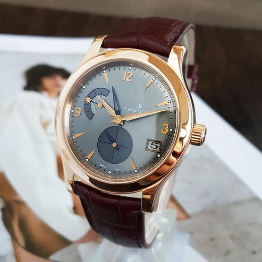 【95新】Jaeger-LeCoultre积家Q1622420自动机械机芯日期显示、双时区显示、昼夜显示40mm（男款）大师系列18k玫瑰金031125TJ18 商品图1