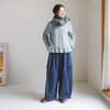 绽放798朵/牛仔很忙·立体裁剪半腰松紧气球感牛仔裤复古显瘦长裤 商品缩略图1