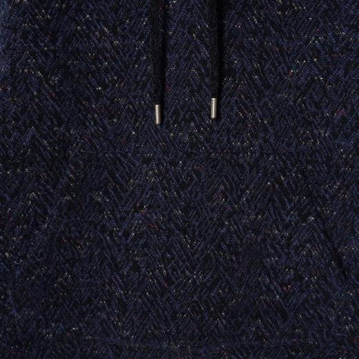 WY1383SDSA男士秋冬新款痞帅男装宽松潮流彩色提花绒毛抽绳连帽卫衣百搭 商品图2