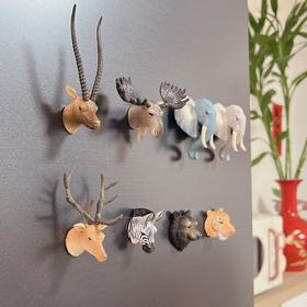 野生动物3D冰箱贴 装饰磁吸创意冰箱贴