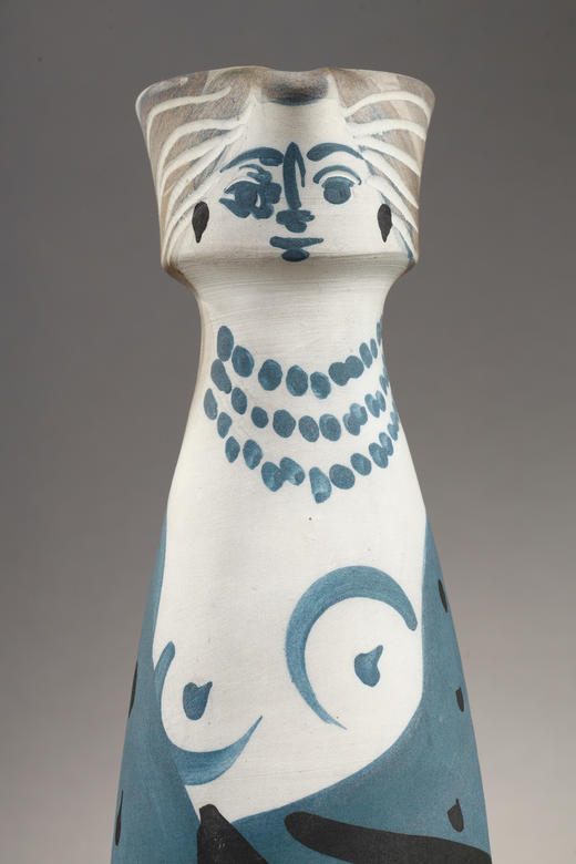 独角鹿西洋古董1955年代西班牙艺术巨匠毕加索与法国Madoura工坊合作出品限量装饰陶瓶「Femme (A.R.301) 女人像 301」 商品图7