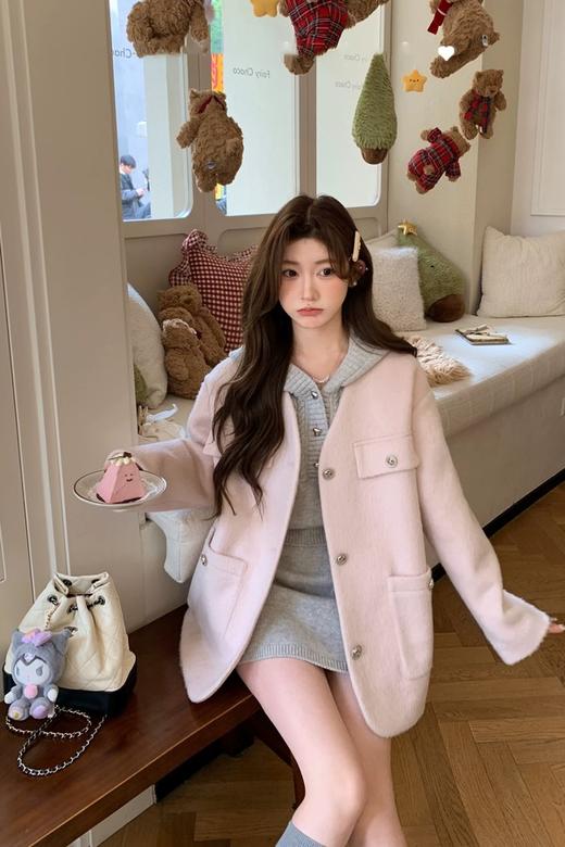 ANSUABEL 灰色休闲针织半裙套装 21808 商品图5