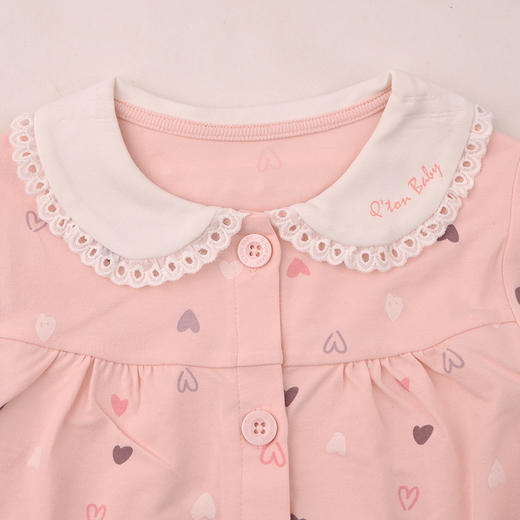 棉果果春季新品女宝大码中大童满印柔软舒适5A抗菌纯棉对开套装M121304226025 商品图1