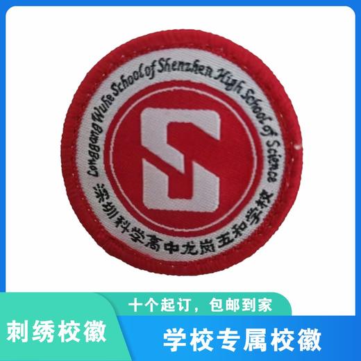 通版深圳市龙岗区五和学校织唛加背胶校徽姓名贴章可缝烫现货发51 商品图0