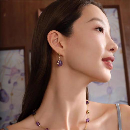 2楼Fellala/翡拉拉「糖果」系列水晶玛瑙耳环耳饰货号925430102吊牌价1499现价1349 商品图3