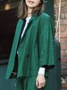 TYNVIE 纯亚麻茧夹克（配有花纹丝巾） - 森林绿 商品缩略图4