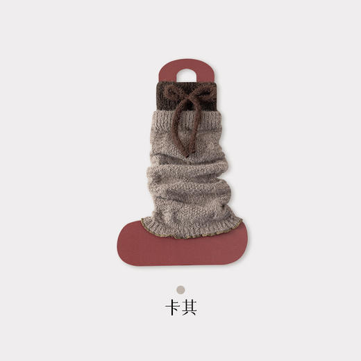 【YW】无忧购25元2件绑带蝴蝶结袜套女秋冬季学院风日系Y2k保暖毛绒堆堆袜针织小腿套（截单后3-5天发货) 商品图8