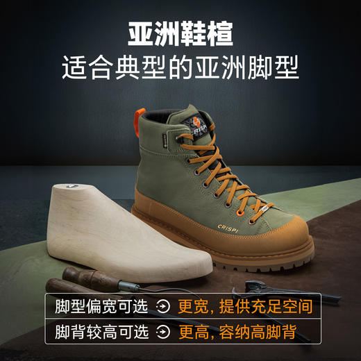 CRISPI秋冬新品户外防滑徒步登山鞋靴高帮男女马丁靴Monaco leeds 商品图4