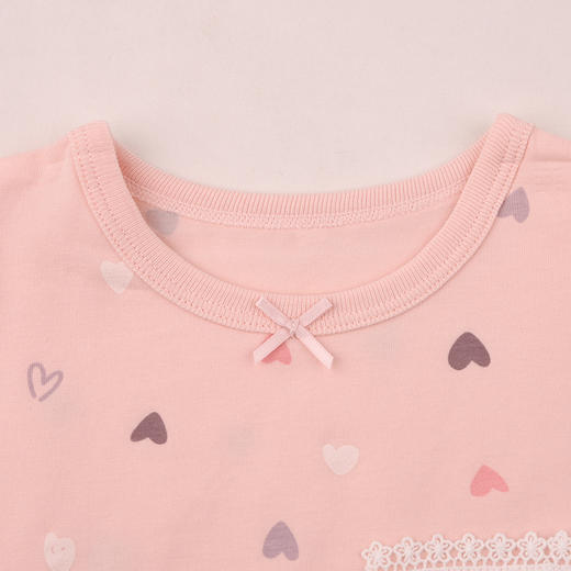 棉果果春季新品女宝满印柔软舒适5A抗菌纯棉套头套装M121302226019 商品图3