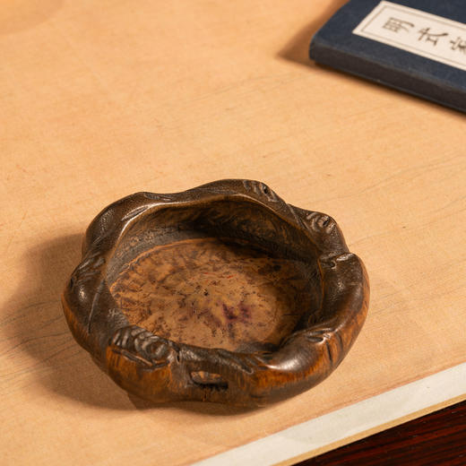 清	竹雕灵芝纹香盘 商品图2