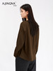 【廓形飒爽】阿菁娜绵羊毛国风圆领宽松衬衫F30D209001 商品缩略图5