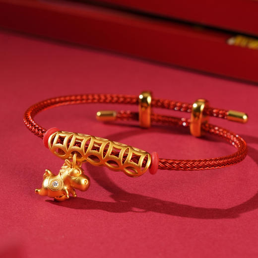 严选 | 26年新品马上钻钱莫桑钻足金999/0.03g红手绳 新春喜庆福气幸运红手链 商品图5