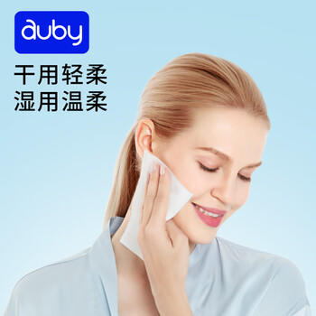 澳贝（auby）一次性洗脸巾壁挂悬挂式棉柔巾婴儿专用干湿两用洁面巾180抽3包 商品图7
