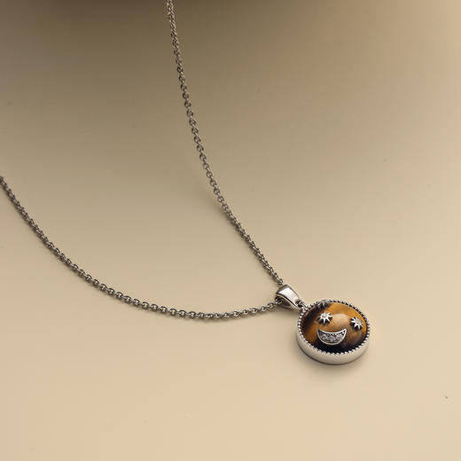 【微信专享款】ARSIS｜秘密花园系列 虎眼星月吊坠项链 商品图6