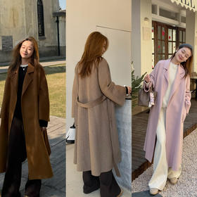 2511312   50羊绒 经典浴袍款大衣